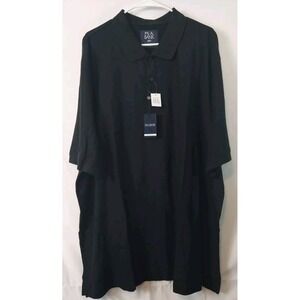 Jos. A. Bank Men's Big & Tall Polo Shirt Size 4XLT  Short Sleeve Black